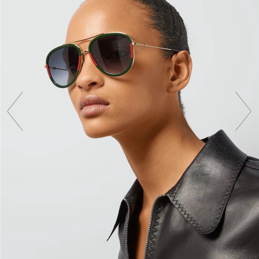 Gucci Aviator Metal Sunglasses